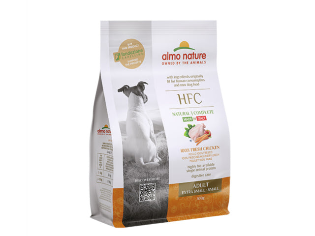 Almo Nature HFC Dry Food for Extra Small/ Small Adult Dogs - 100% Fresh Chicken