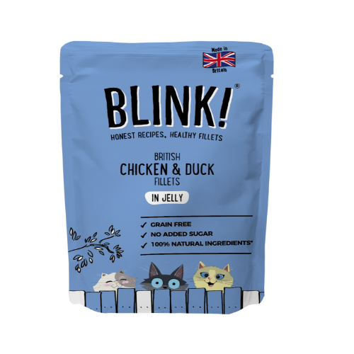 Blink Roasted Chicken & Tender Duck  Cat Food Pouch 85g