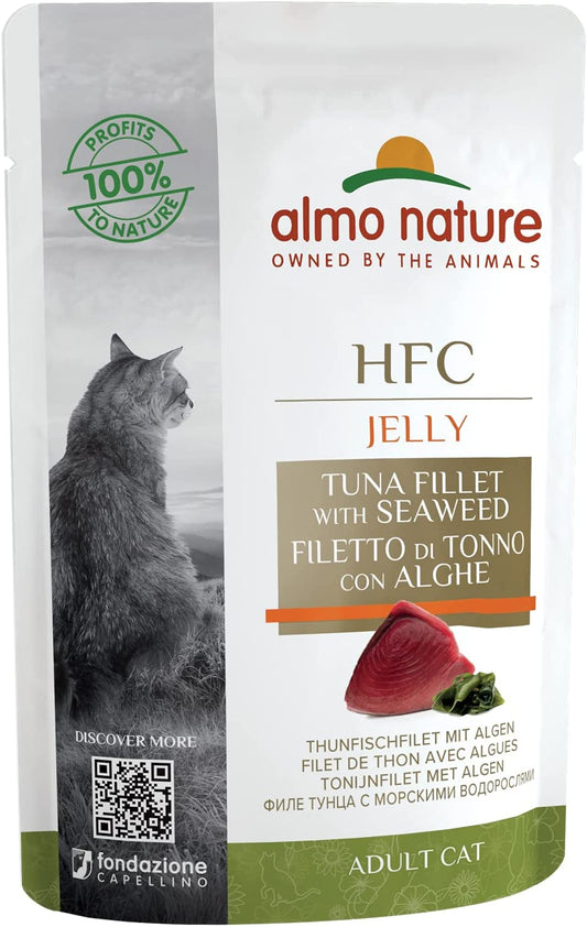 Almo Nature HFC Cuisine Wet Cat Food Pouch - Tuna Fillet And Seaweed - 55g