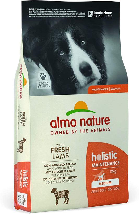 Almo Nature Holistic?Maintenance?Dry Food for Medium Adult Dogs -?Lamb And Rice - 12kg