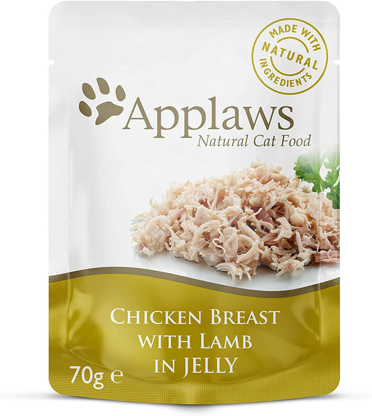 Applaws Wet Cat Food in Pouch - Chicken With Lamb In Jelly - 70g