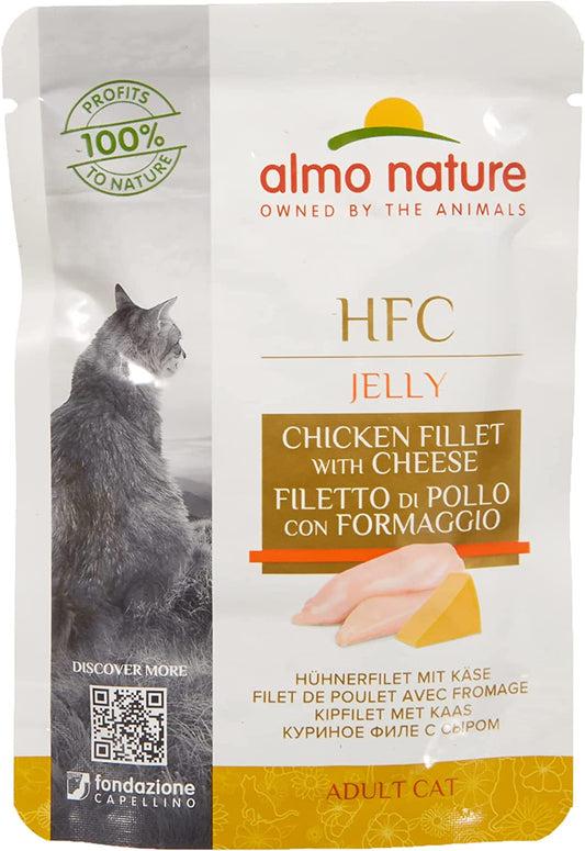 Almo Nature HFC Cuisine Wet Cat Food Pouch - Chicken Fillet And Cheese - 55g