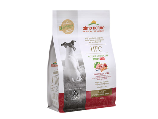 Almo Nature HFC Dry Food for Extra Small/ Small Adult Dogs - 100% Fresh Pork