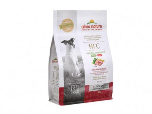Almo Nature HFC Longevity Dry Food for Extra Small/ Small Adult Dogs - 100% Fresh Pork