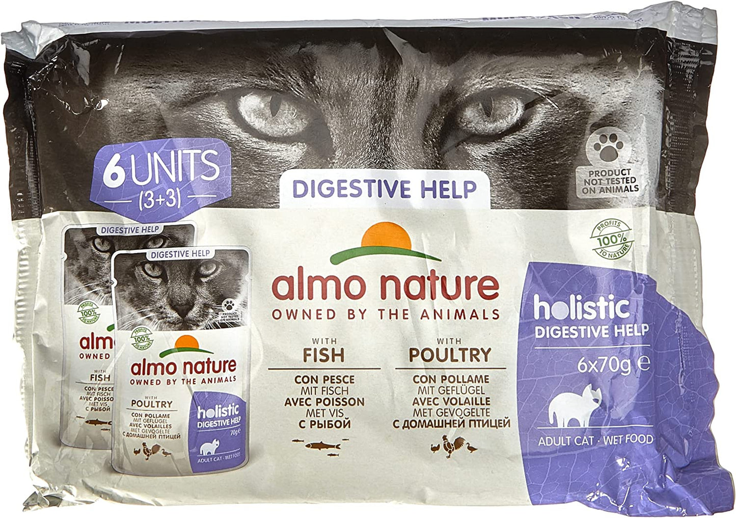 Almo Nature Wet Cat Pouch Sensitive Multipack 6x70g