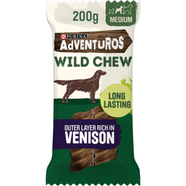 Adventuros Wild Chew with Venison Treats for Dogs - Large - 200g