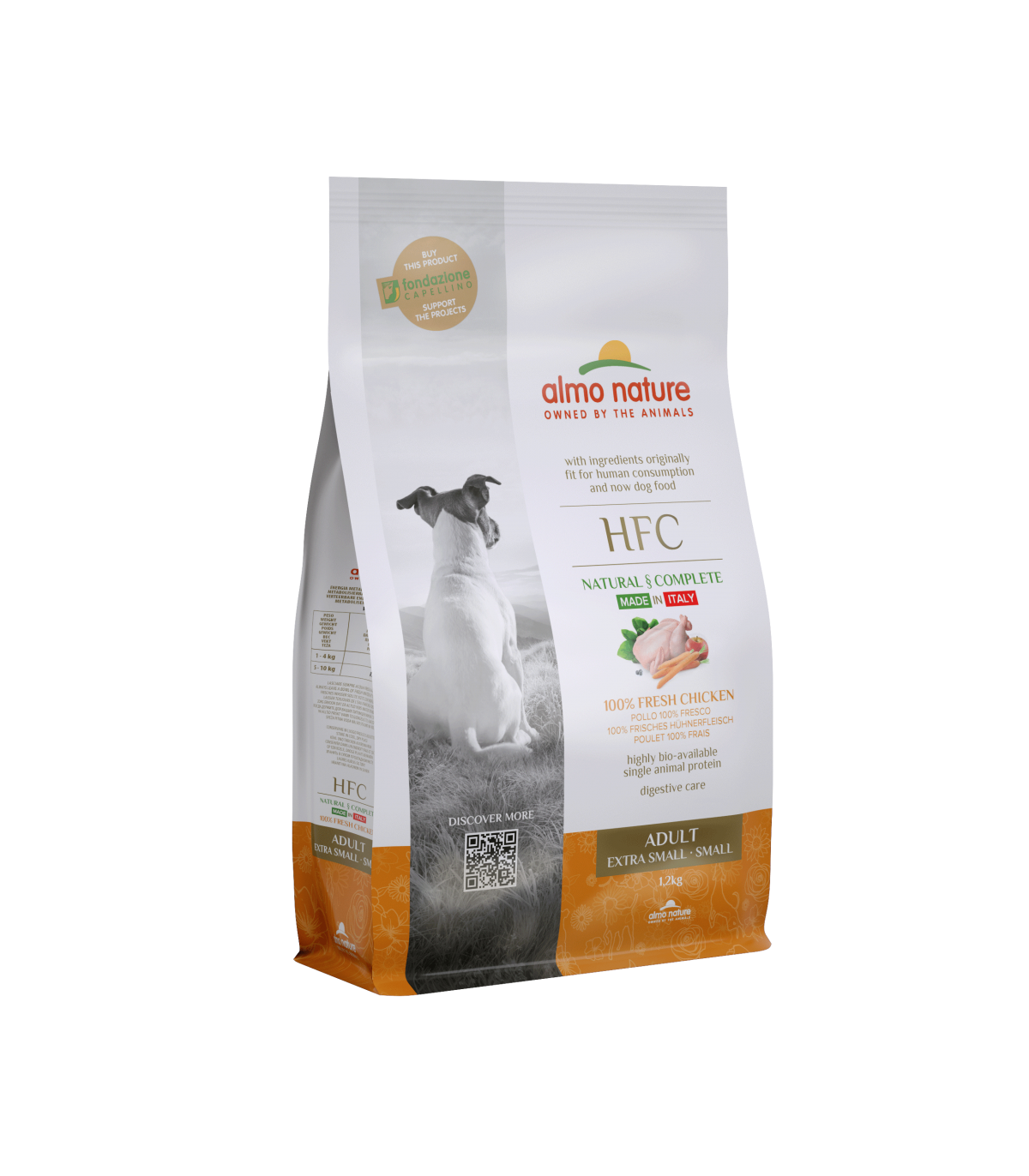 Almo Nature HFC Dry Food for Extra Small/ Small Adult Dogs - 100% Fresh Chicken