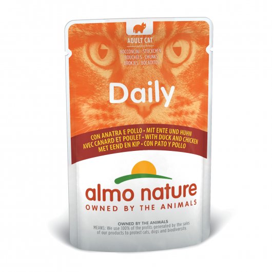Almo Nature Daily Wet Cat Pouch With Chicken And Duck