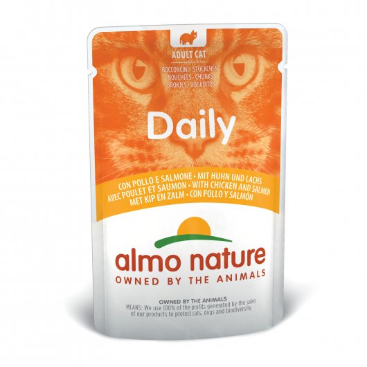 Almo Nature Daily Wet Cat Pouch Chicken & Salmon