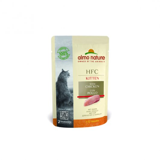 Almo Nature HFC Cuisine Wet Food Pouch for Cats Kitten 55g