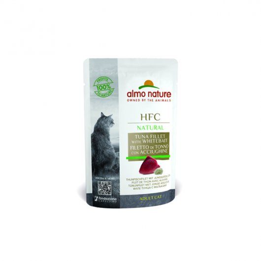 Almo Nature Hfc Natural Wet Cat Pouch - Tuna And Whitebait